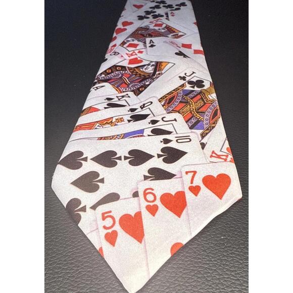 Ralph Marlin Other - Ralph Marlin Men's Tie Cards Vintage 1994 Poker Playing Cards 100% Polyester